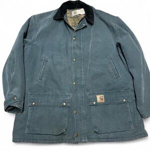 Carhartt Jacket Size XL Gray PB1438 Barn Chore Blanket Lined Vintage 90s USA